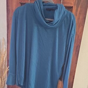 Jane and Delancey Teal Cowl Neck Sweater